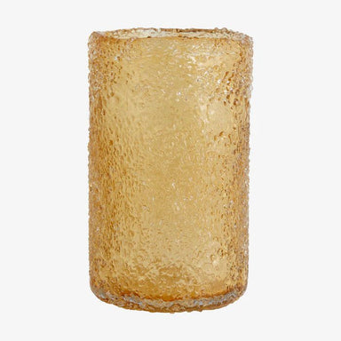 3D Amber Cut Glass Vase - stoneandbeige