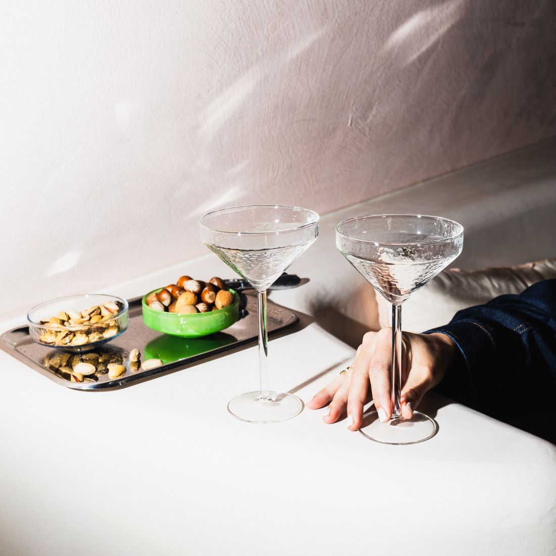 Set Of 2 Clear Cocktail Glasses