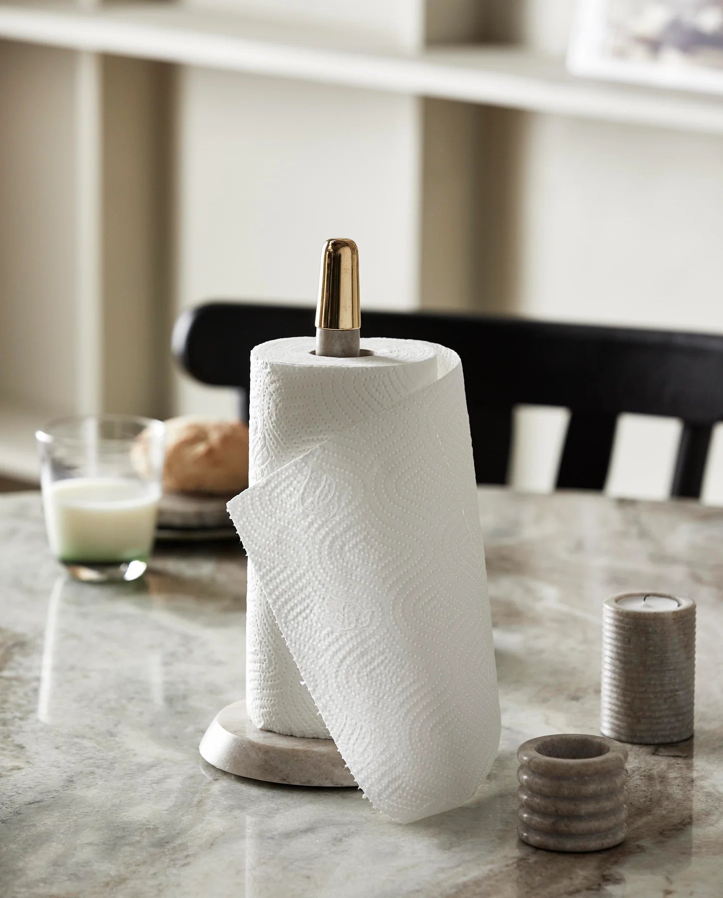 Beige Marble Paper Towel Holder - stoneandbeige