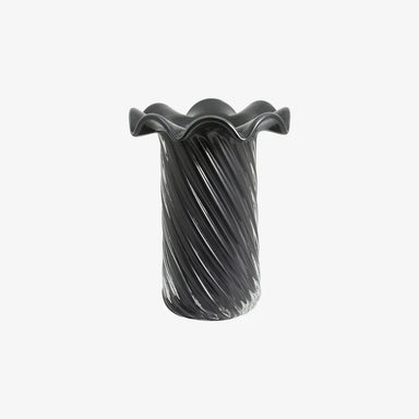 Black Sculptural Vase - stoneandbeige