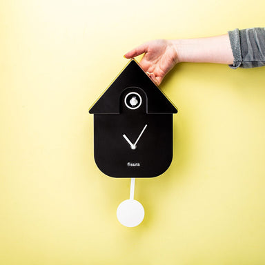 Black + White Cuckoo Clock - stoneandbeige