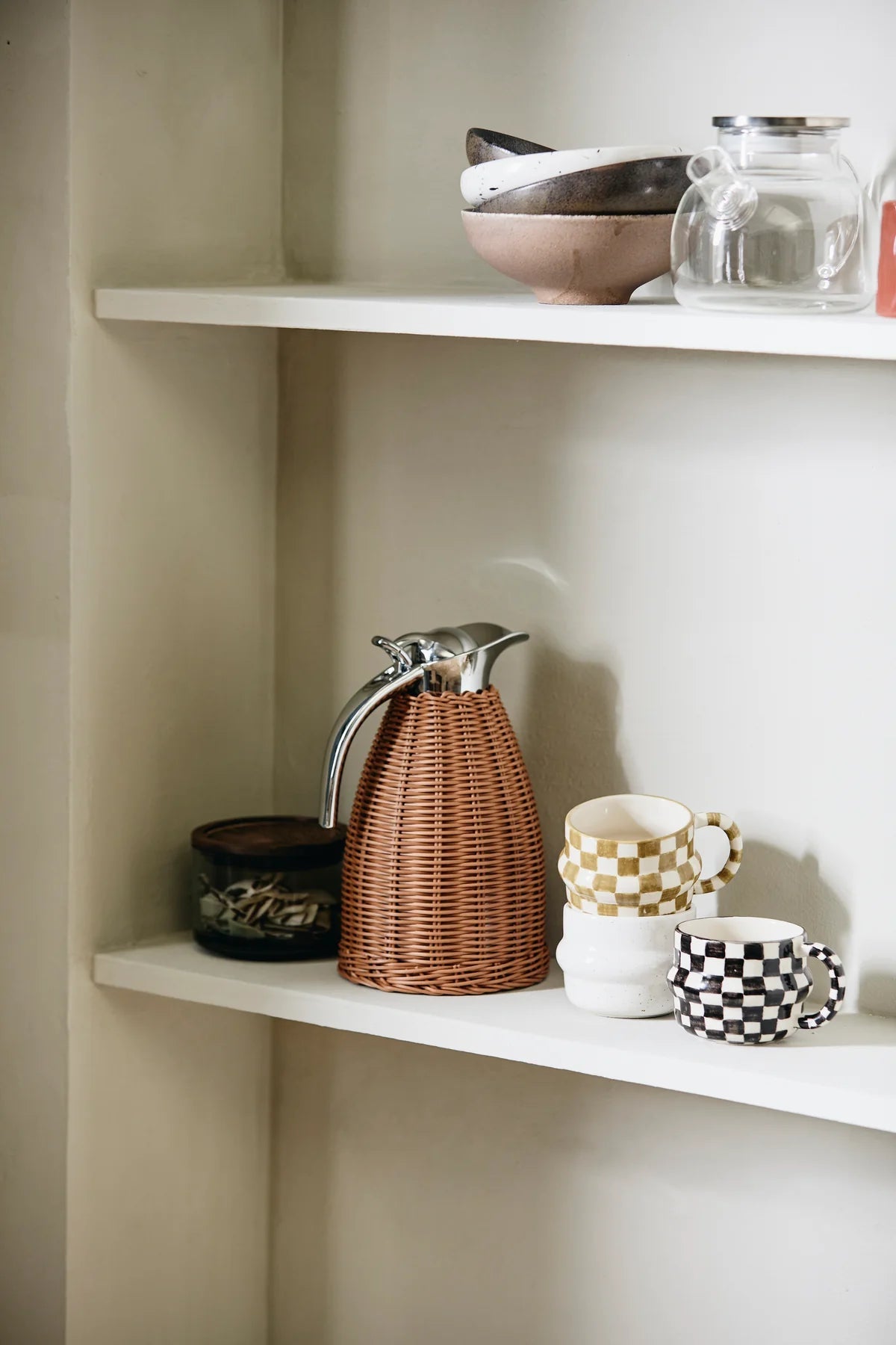 Black/Ivory Checkered Mug - stoneandbeige