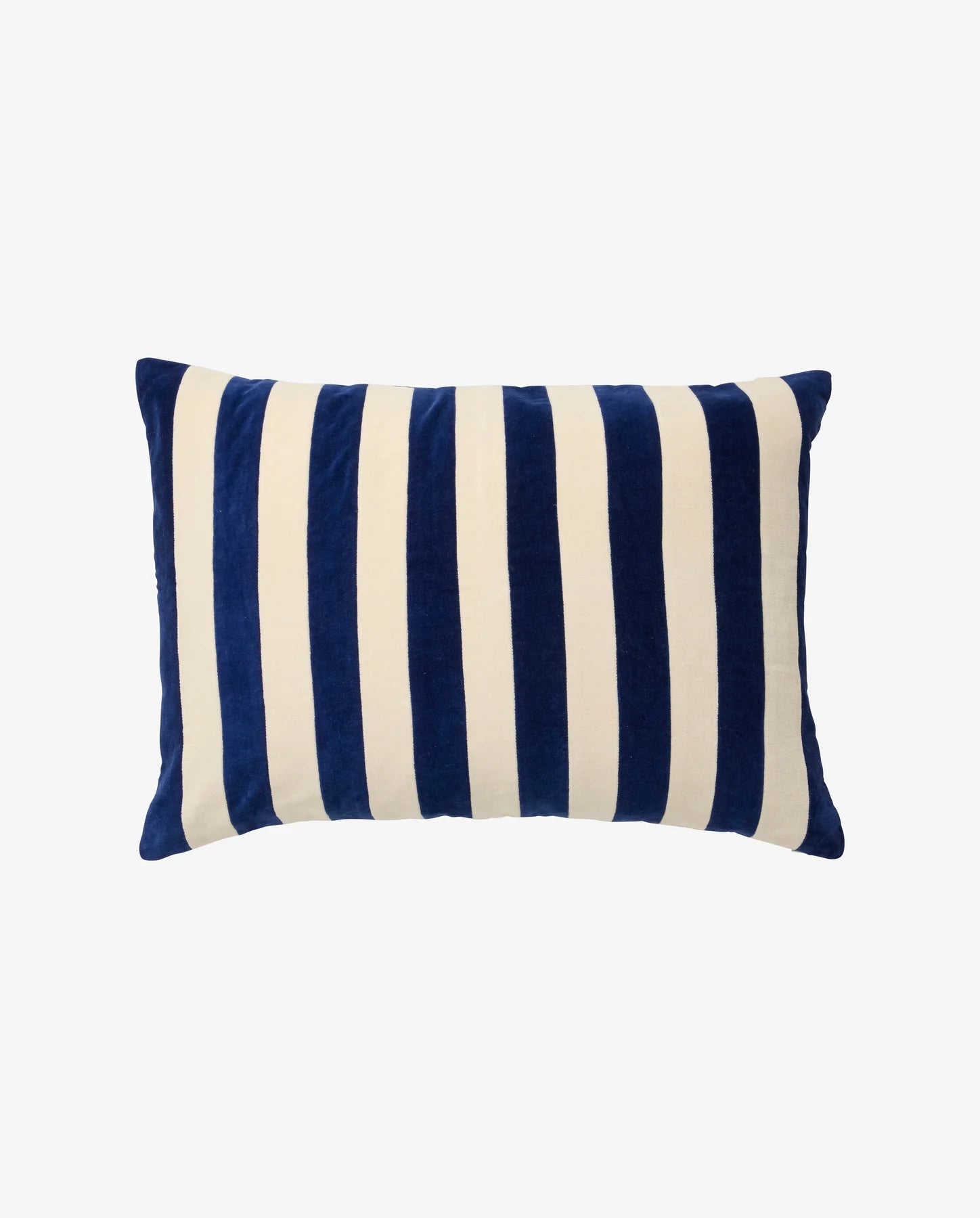Blue & Ivory Stripe Cushion - stoneandbeige