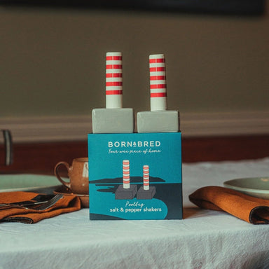 BORN & BRED Poolbeg Towers Salt & Pepper Shakers - stoneandbeige