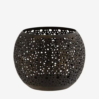 Copper Brown Iron T Light Holder - stoneandbeige