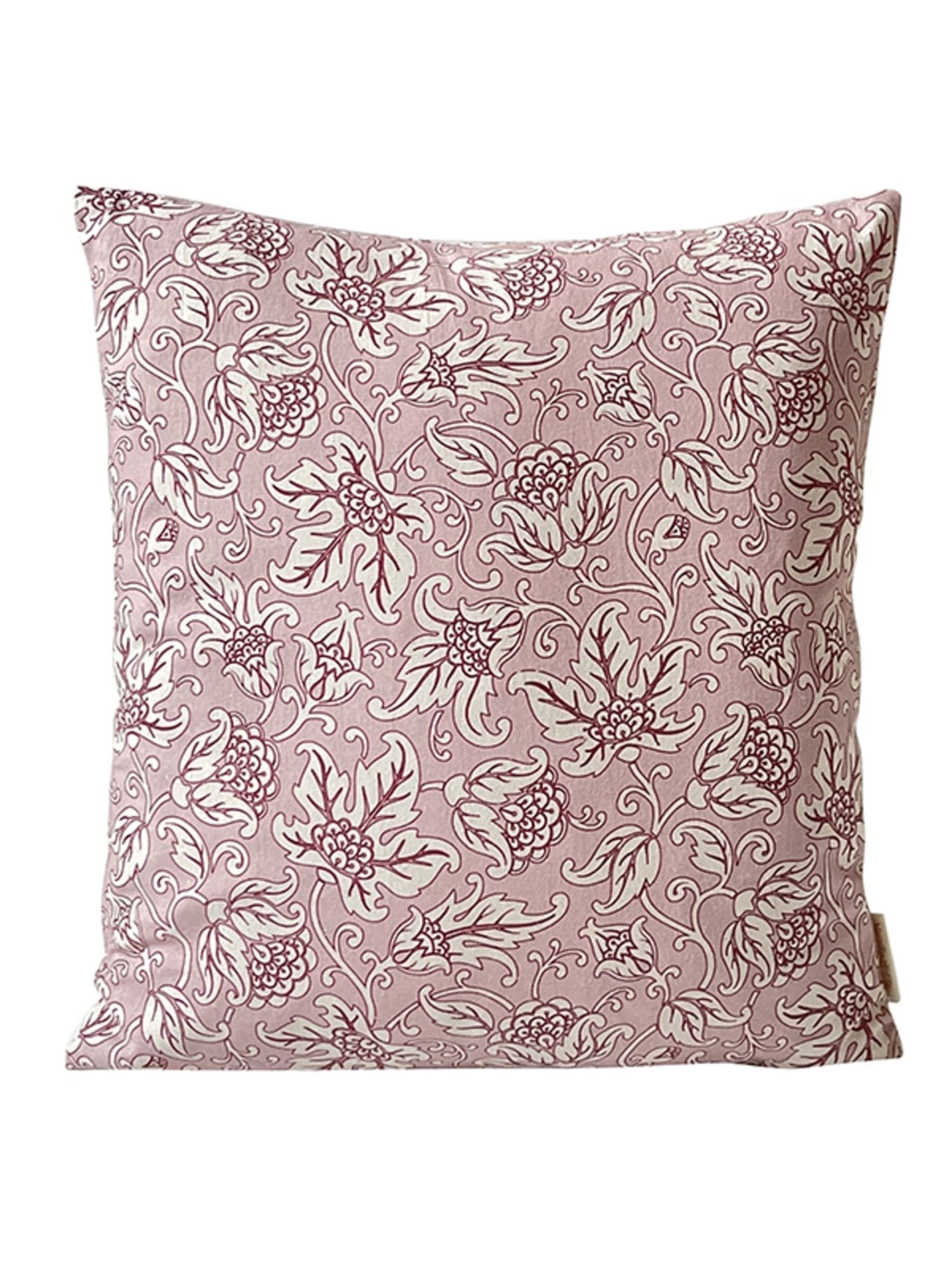 Cotton Baby Pink Paisley Cushion - stoneandbeige