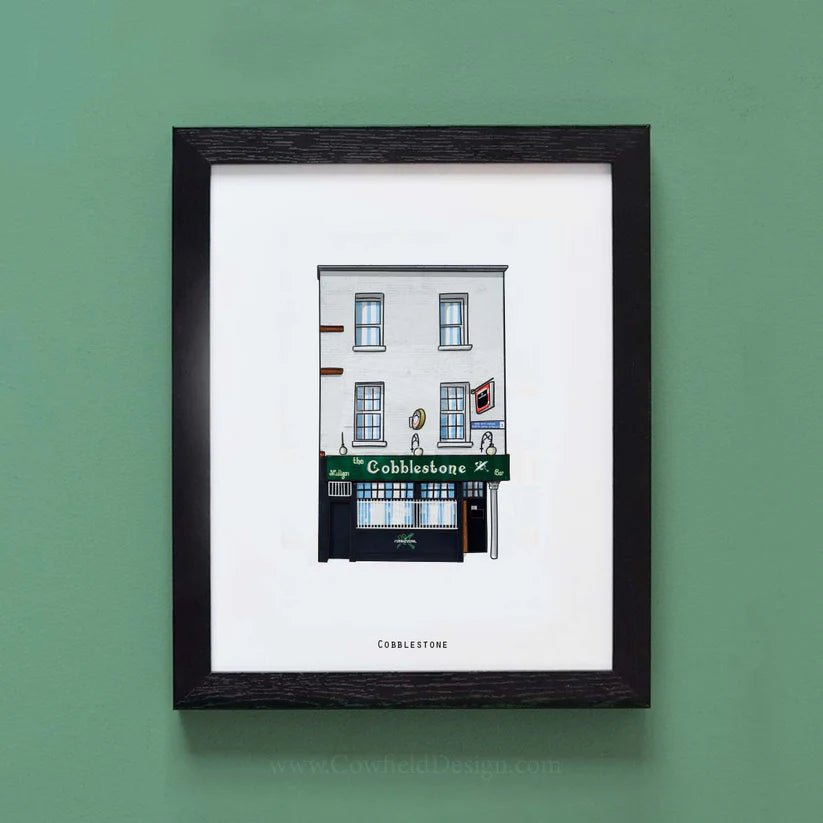 COWFIELD DESIGNS Illustrated The Cobblestone Pub - stoneandbeige
