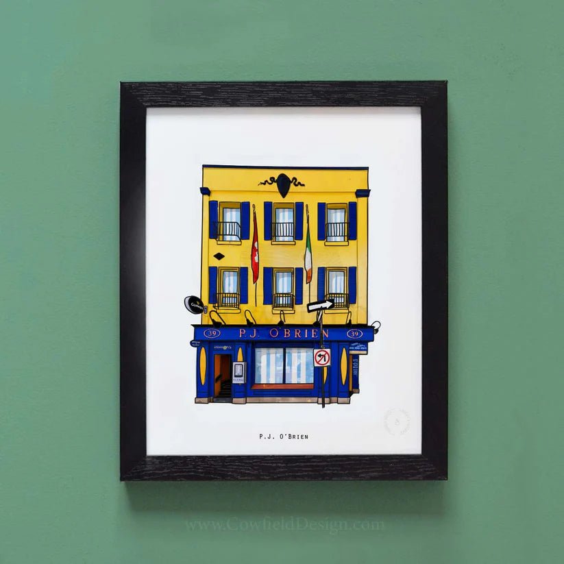 COWFIELD Illustrated P.J. O' Brien Pub - stoneandbeige