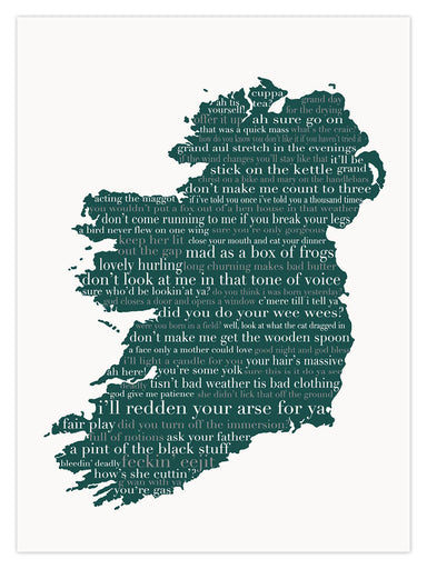 DUSTY BOY PRINT Irish Phrase Map - stoneandbeige