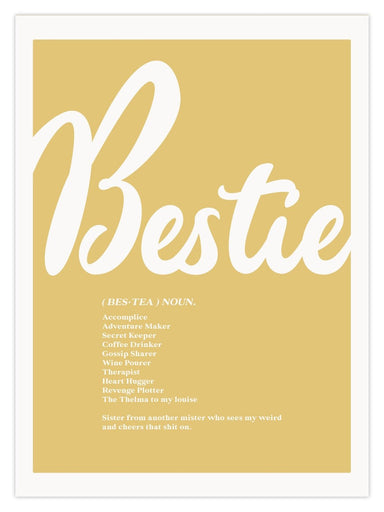 DUSTY BOY PRINTS "Bestie Quote Print" - stoneandbeige