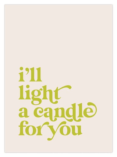 DUSTY BOY PRINTS - I'll Light A Candle For You - stoneandbeige