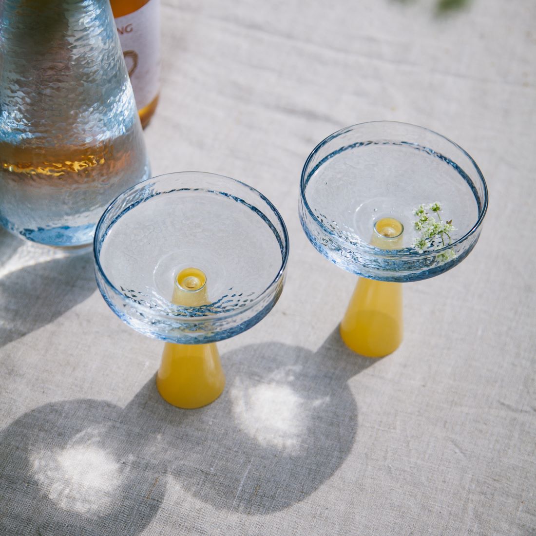 Yellow Tone Cocktail Coupes