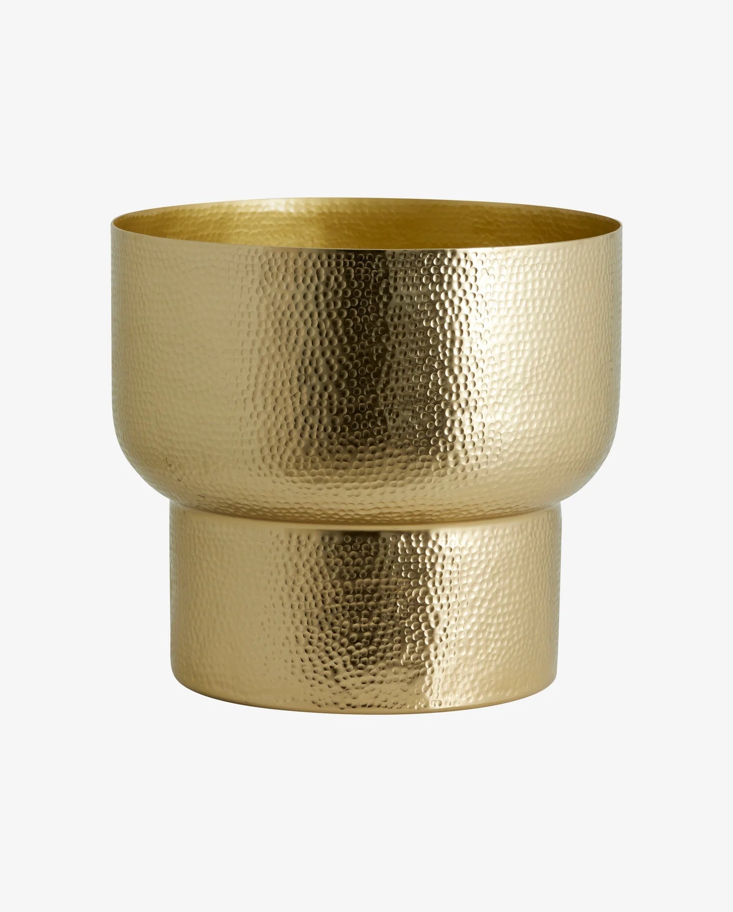 Gold Metal Round Planter - stoneandbeige