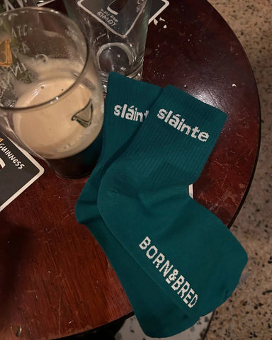 Green Sláinte Socks BY BORN&BRED - stoneandbeige