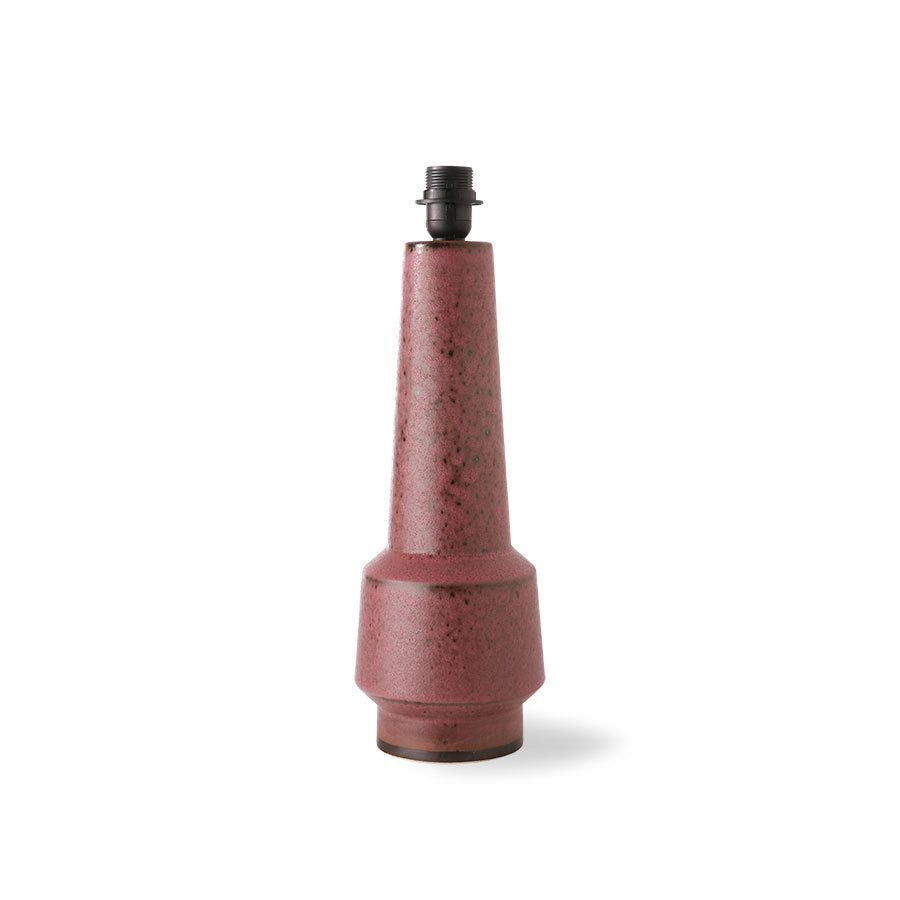 HK LIVING Retro Red Stoneware Lamp Base - stoneandbeige