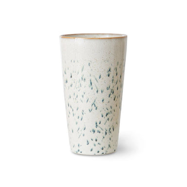 HKLIVING 70s Ceramics White Stone Latte Mug - stoneandbeige