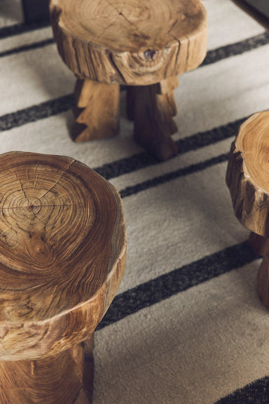 HKLIVING: Arched Wooden Side Table - stoneandbeige