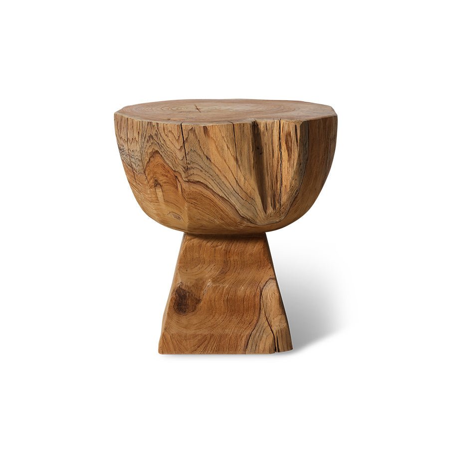 HKLIVING: Arched Wooden Side Table - stoneandbeige
