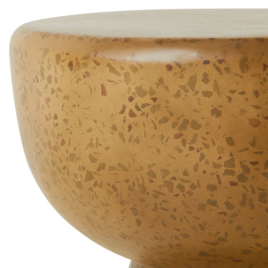 HKLIVING Beige Terrazzo Side Table - stoneandbeige