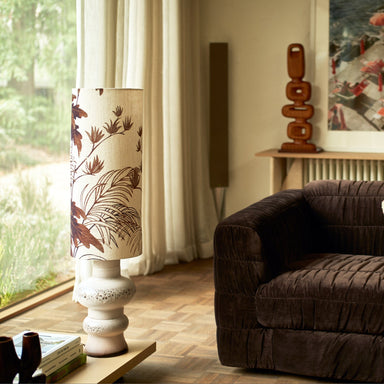 Brown Flower Cylinder Lamp Shade by HKLIVING - stoneandbeige #Tall Lamp Shade For Lamp Base#