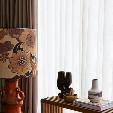Vintage Brown Floral Lamp Shade - HK LIGHTING Lighting - stoneandbeige #Lighting Lamp Shade#