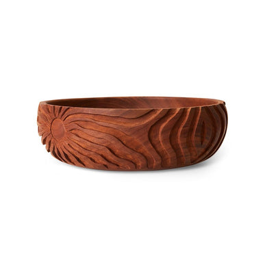 HKLIVING Hand - Carved Wooden Serving Bowl - stoneandbeige