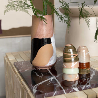 Hand Painted Ceramic Vase - HKLIVING - stoneandbeige #Tall Natural Colour Flower Vase