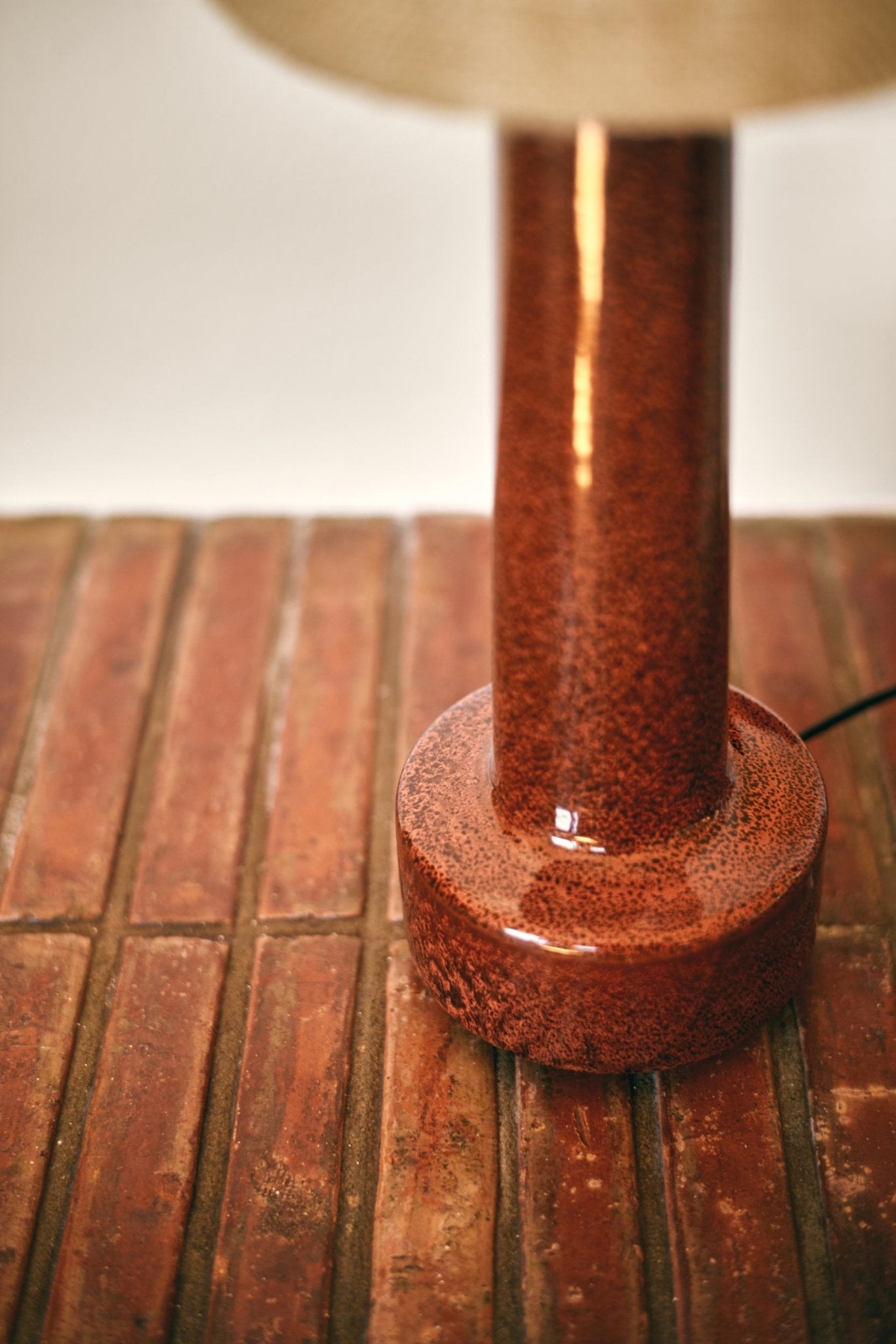 HKLIVING Retro stoneware Red Lava lamp base - stoneandbeige