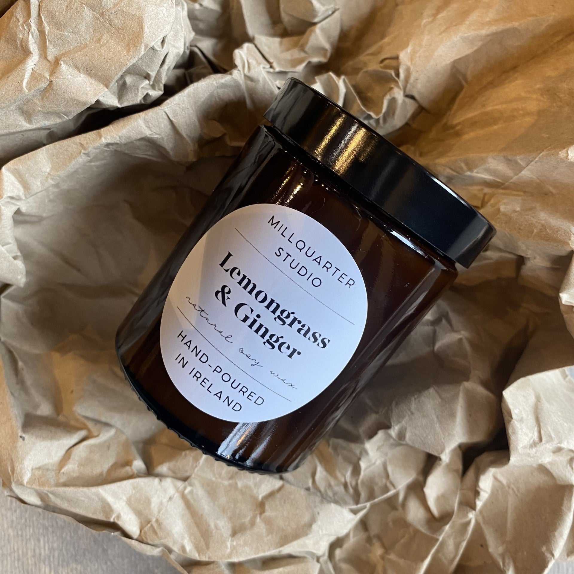 MILLQUARTER STUDIO Lemongrass + Ginger Candle - stoneandbeige