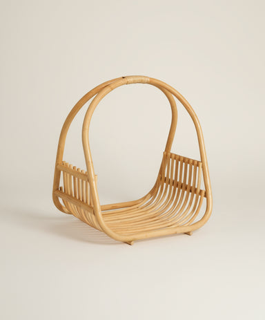 Natural Polished Rattan Storage Basket - stoneandbeige