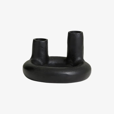 Round Matt Black Candle Holder - stoneandbeige