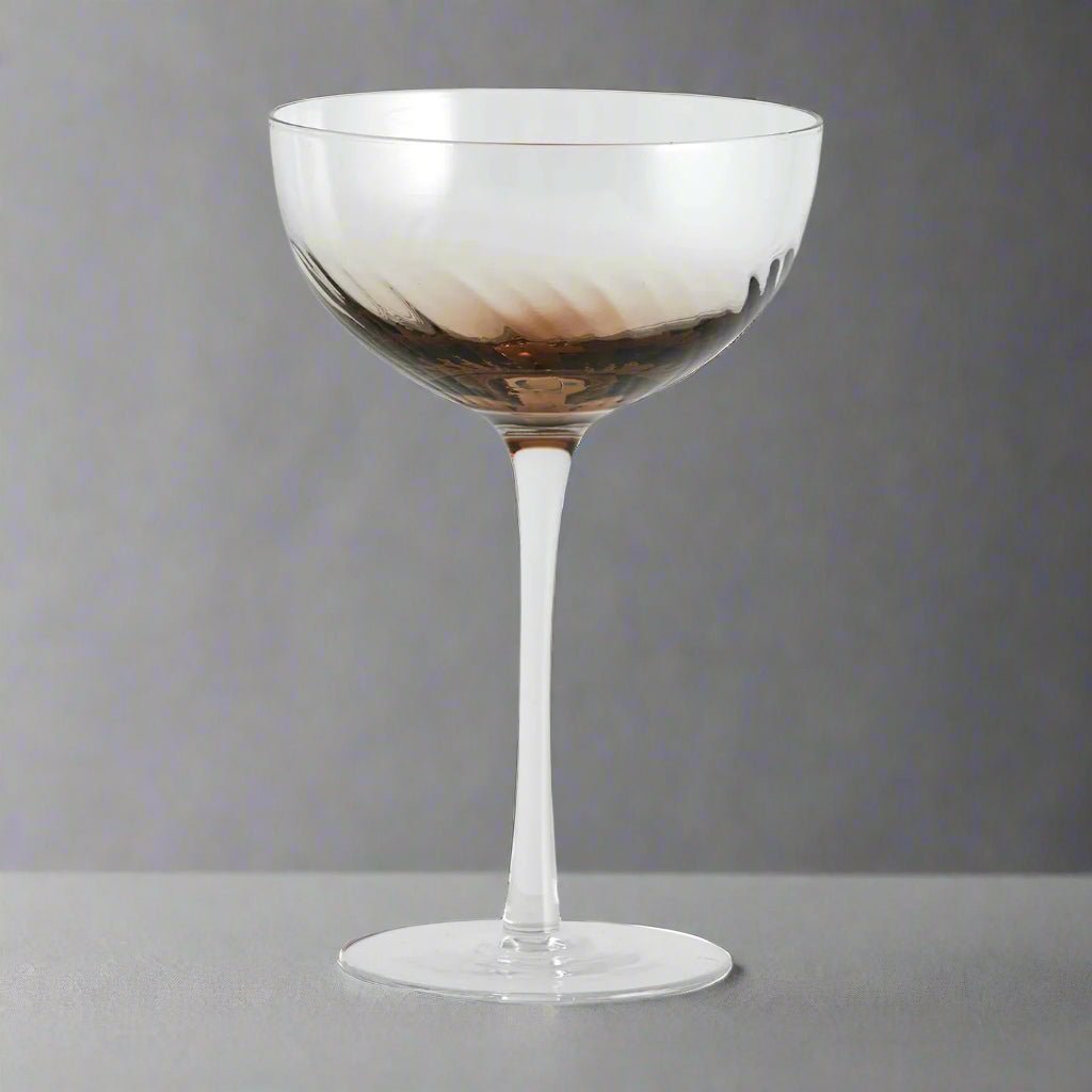 Set of 2 Brown Cocktail Glasses - stoneandbeige
