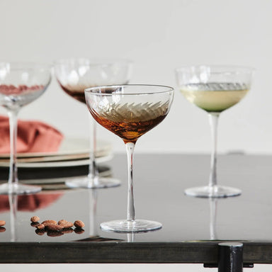 Set of 2 Brown Cocktail Glasses - stoneandbeige