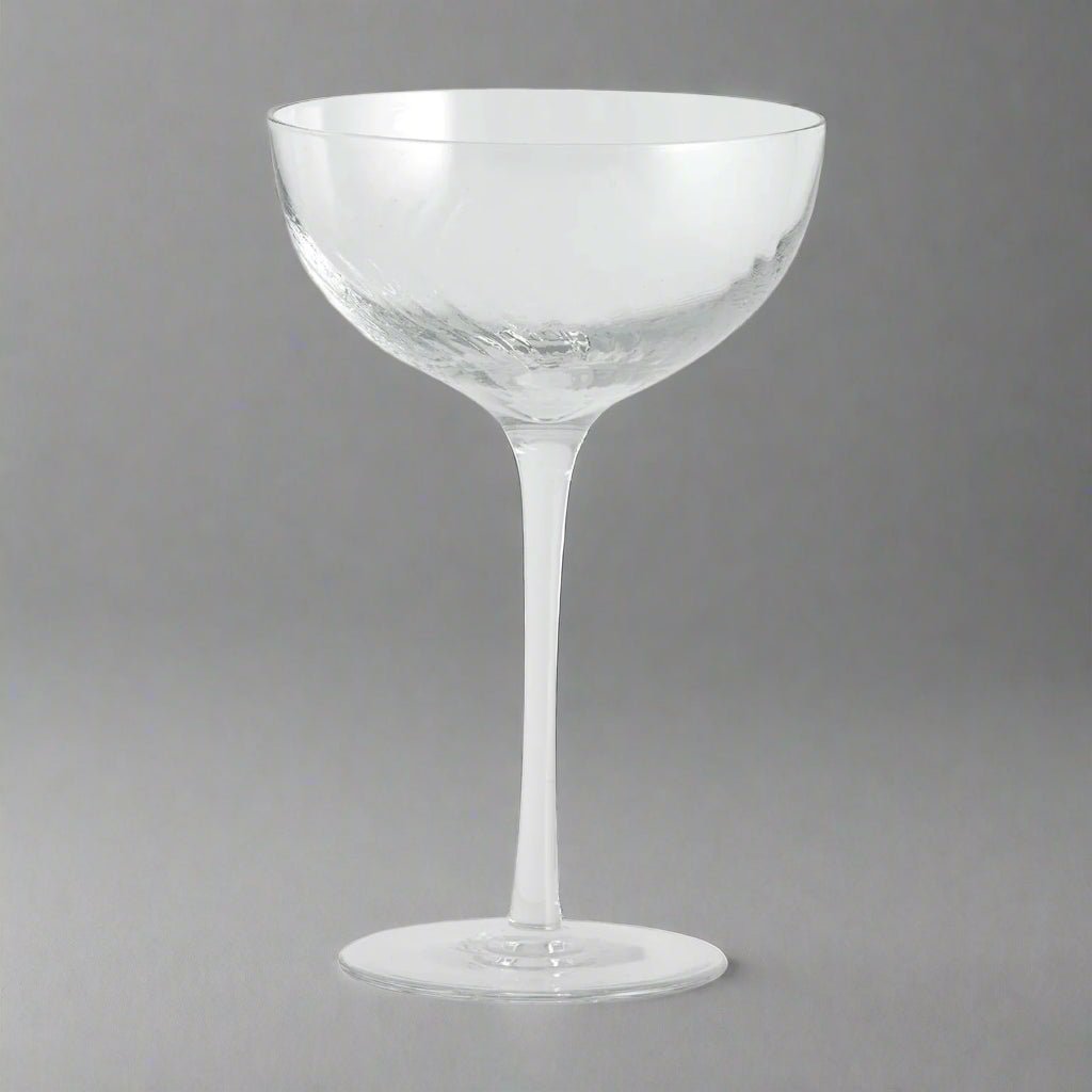 Set of 2 Clear Pattern Cocktail Glass - stoneandbeige