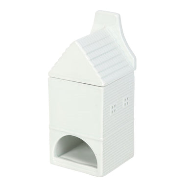 White Nordic House Oil Burner and Wax Warmer - stoneandbeigeWhite Nordic House Oil Burner and Wax Warmerstoneandbeige