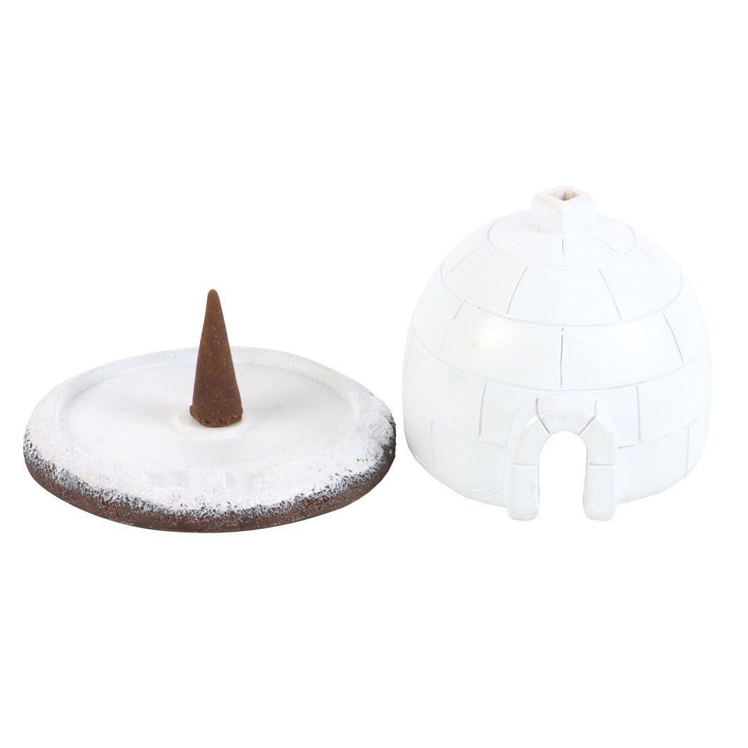 White Igloo Incense Burner - stoneandbeigeWhite Igloo Incense Burner