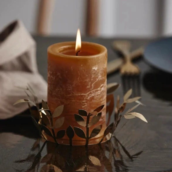 Amber Textured Candle
