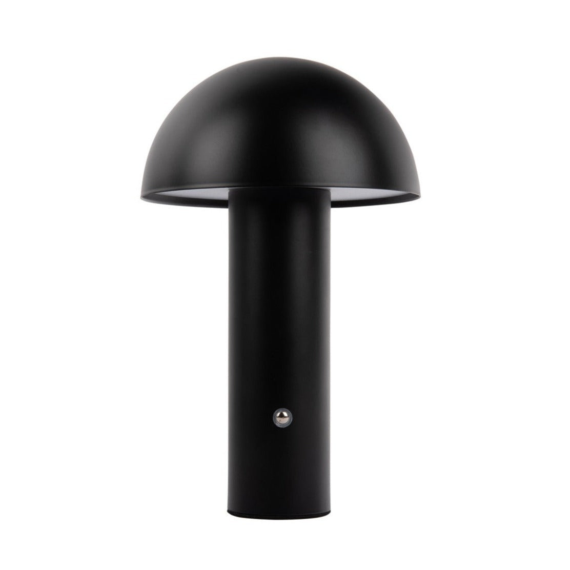 Tall Rechargeable Matt Black Oval Table Lamp