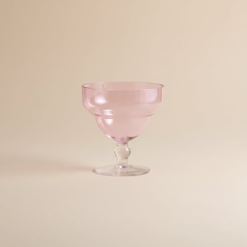 2 Pink Art Deco Design Glasses