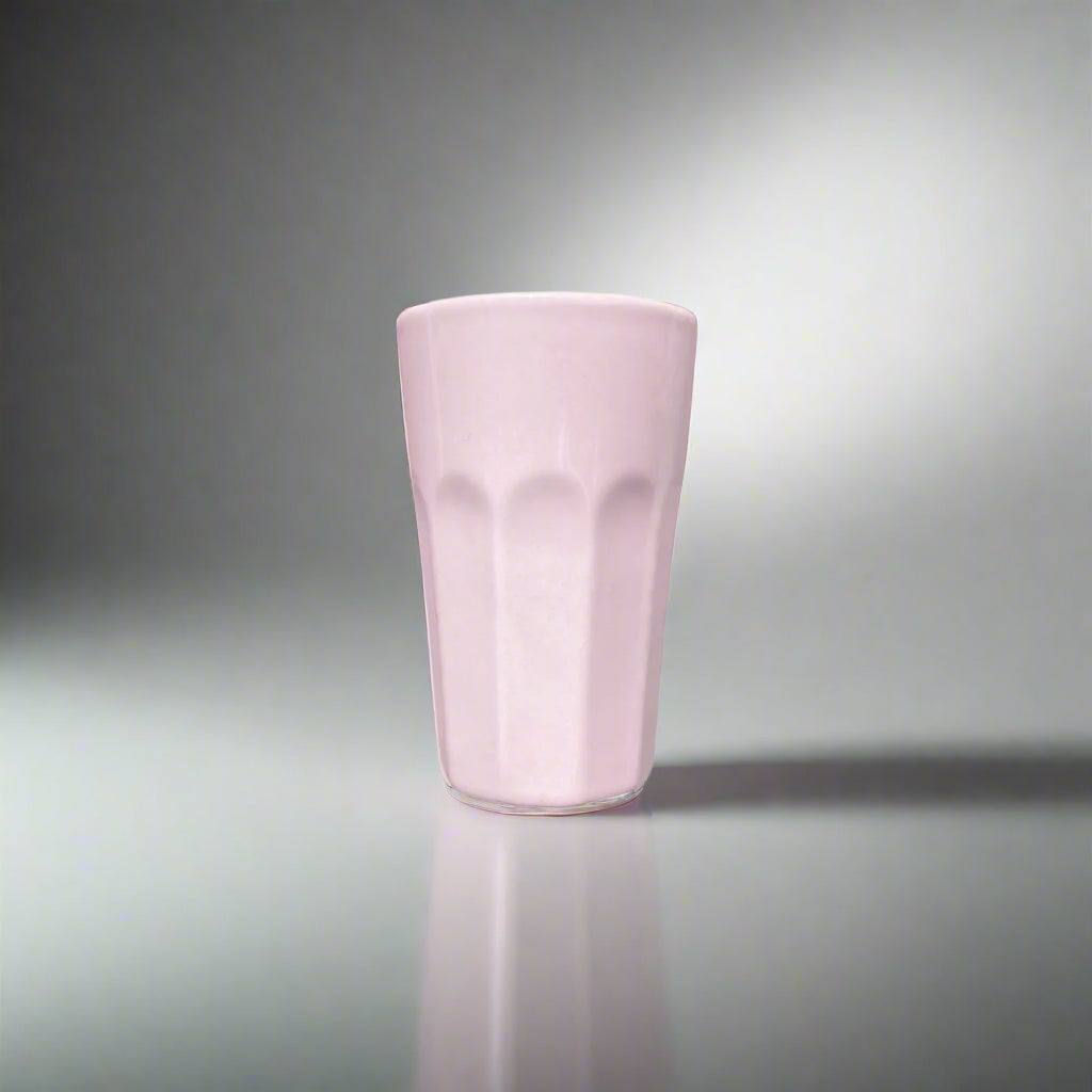 Set of 4 Baby Pink Tall Drinking Glasses