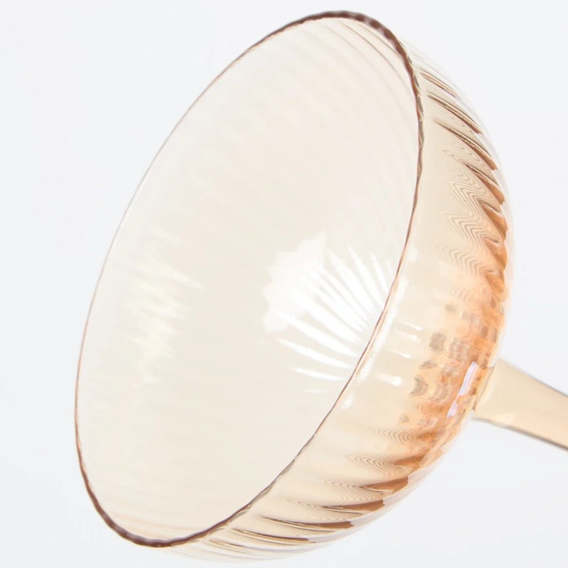 2 Amber Ripple Cocktail Glasses - stoneandbeige