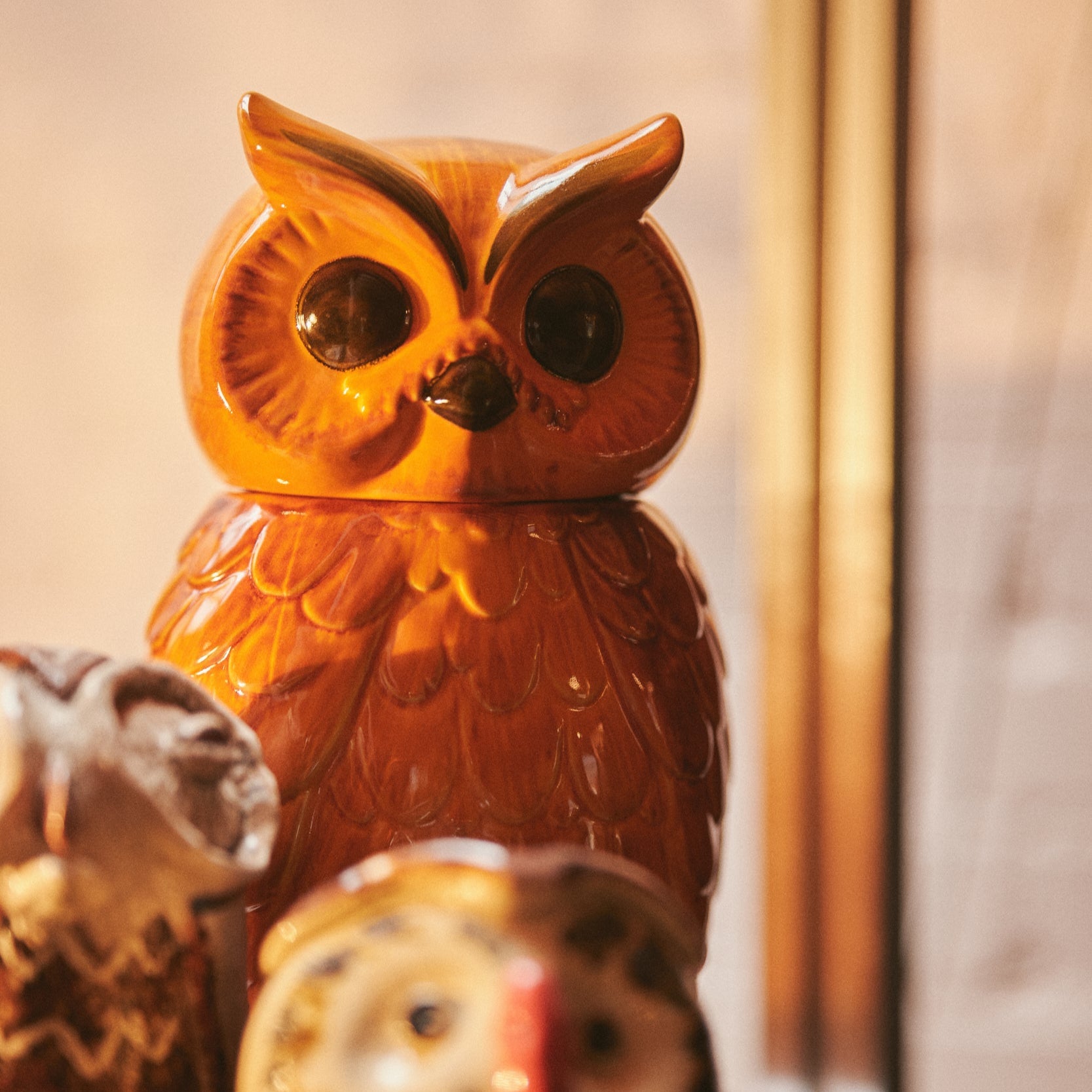 HKLIVING Ceramic Owl Jar