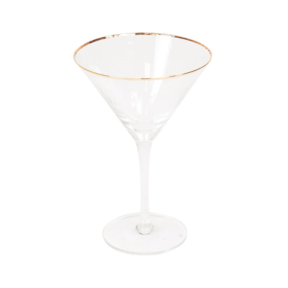 2 Reeded Martini Glasses