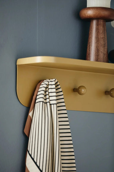 3 Hook Mustard Shelve - stoneandbeige