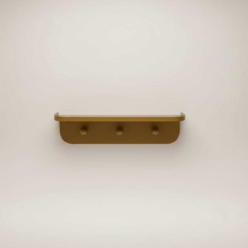 3 Hook Mustard Shelve - stoneandbeige