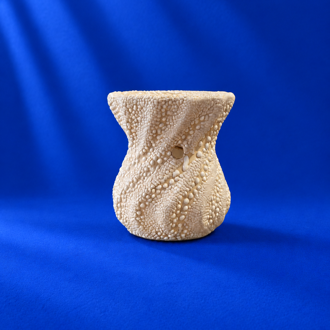 Handmade Textured Natural  Beige Clay Oil Burner