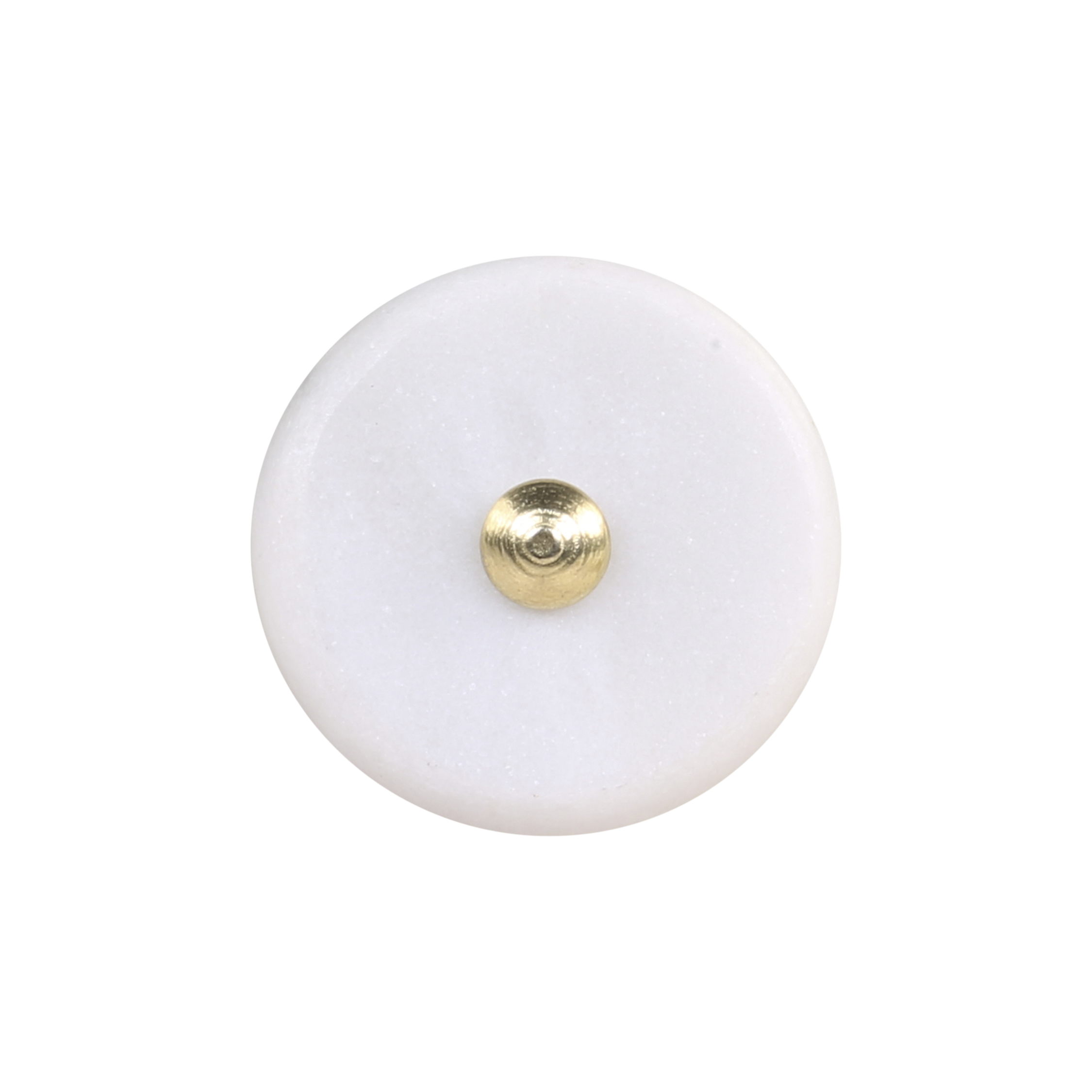 White Marble Round Drawer Knob