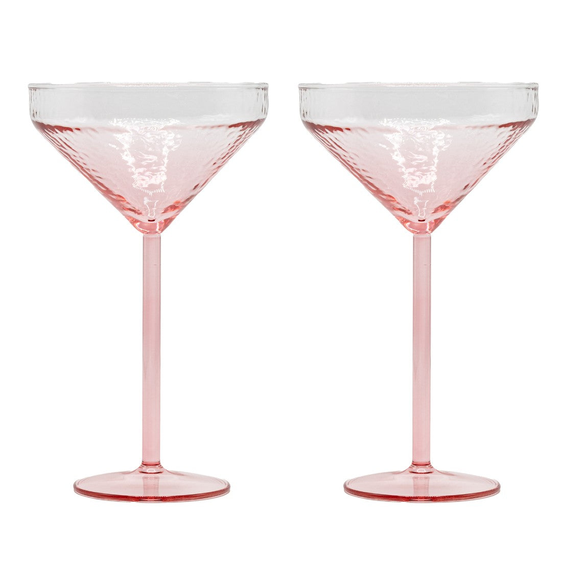 Set of 2 of Pink Cocktail Glasses