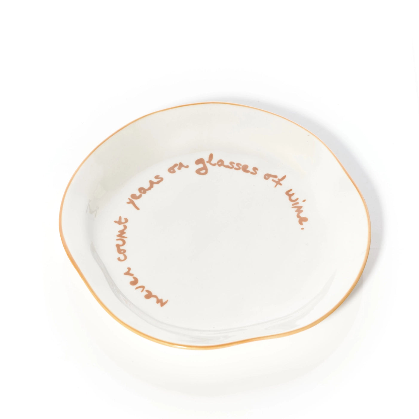 Never Count Years or Glasses of Wine-Statement Plate