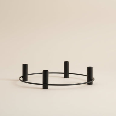 4 Round Dinner candle Holder - stoneandbeige